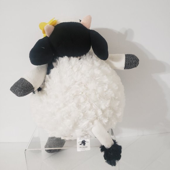 Pier 1 Stuffed Spotted White Black Cow 12.5" Name Isabelle - Picture 5 of 8